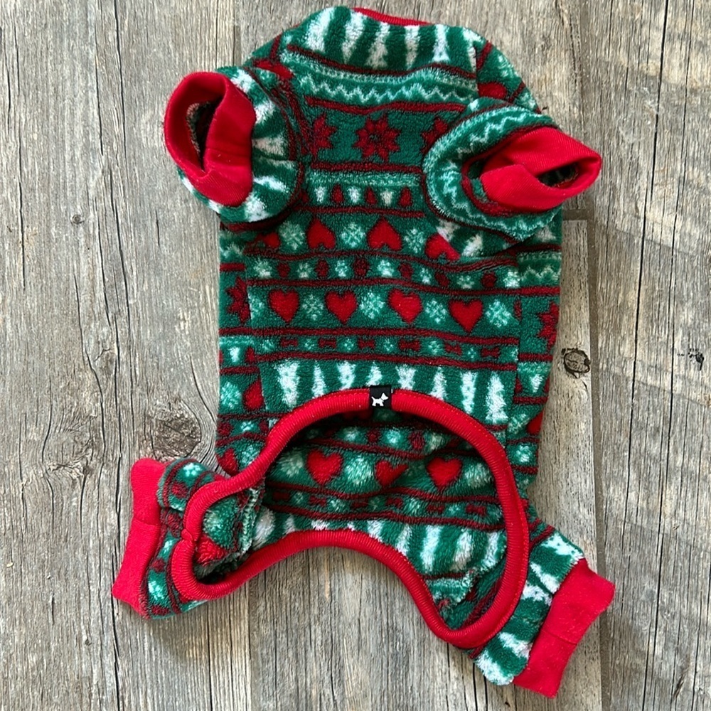 Christmas dog sweater pajamas small